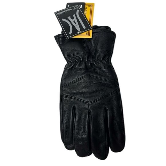 Jacob Ash Men’s Black Italian Leather Gloves. 40 Grams Size Medium. - Picture 1 of 8